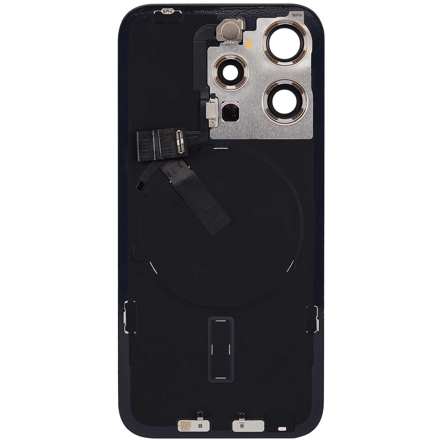 Back Glass w/ MagSafe Magnet & NFC & Flashlight Flex For iPhone 15 Pro (Used OEM Pull: Grade A) (Blue Titanium)