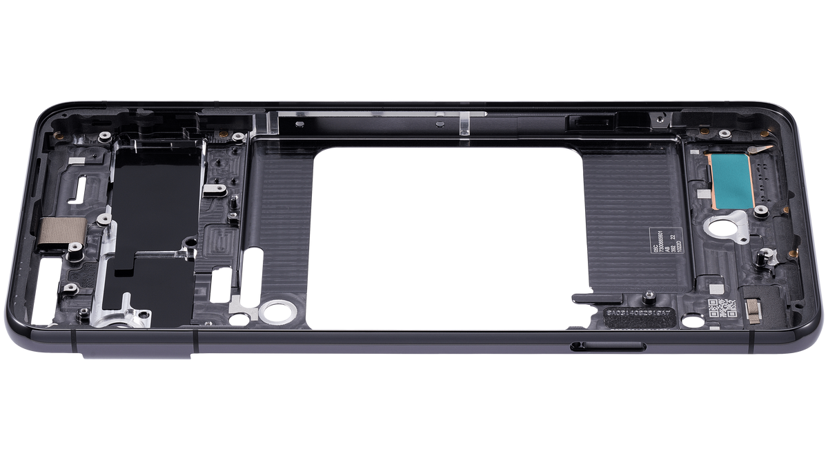 Mid-Frame Housing For Google Pixel 8 Pro (Obsidian) - phone repair part close-up
