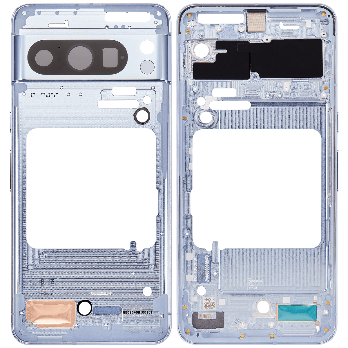 Mid-Frame Housing For Google Pixel 8 Pro (Bay) - repair component detailed angle