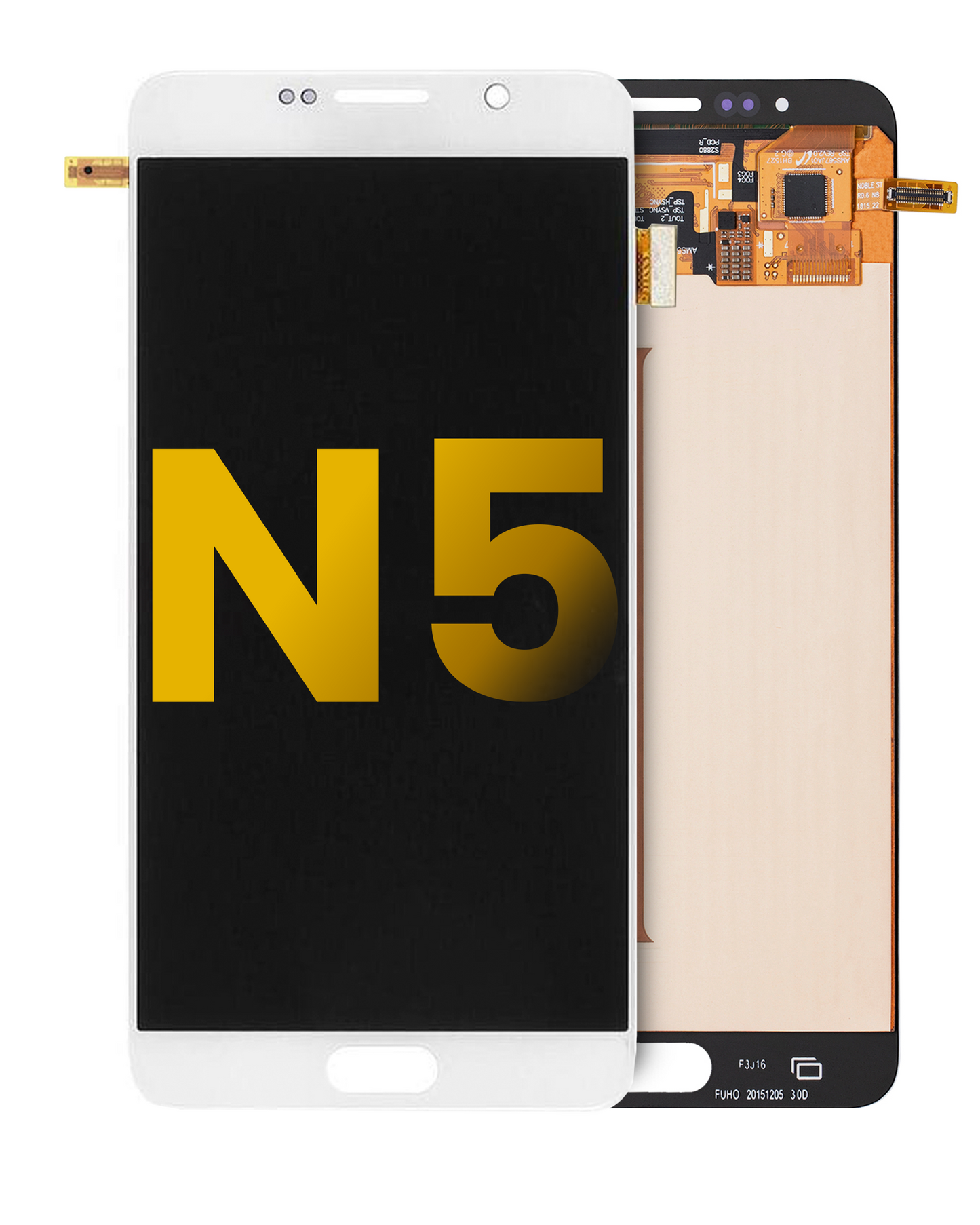 OLED Assembly Without Frame For Samsung Galaxy Note 5 (Refurbished) (White Pearl)