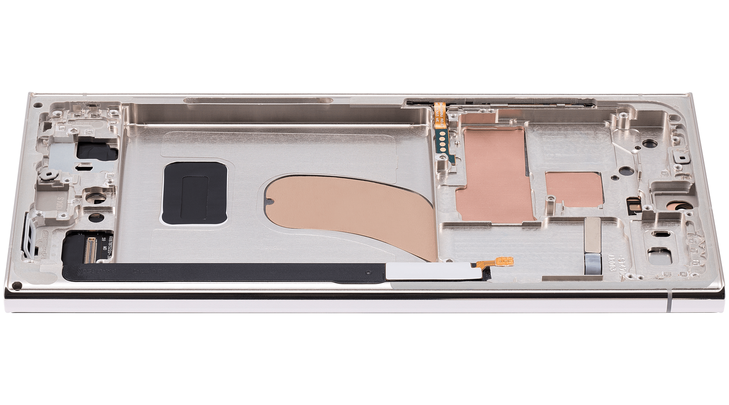 OLED Assembly With Frame For Samsung Galaxy S23 Ultra (US & International) (Aftermarket Plus) (Cream)