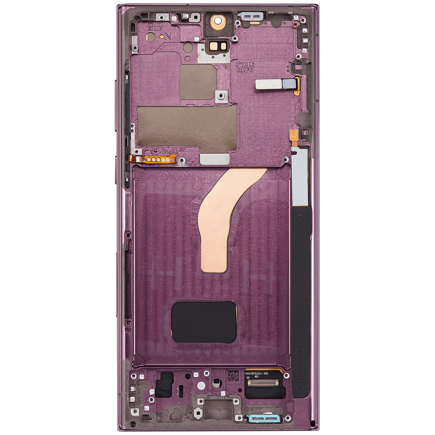 OLED Assembly With Frame For Samsung Galaxy S22 Ultra 5G (US & International Version) (Aftermarket Plus) (Burgundy)