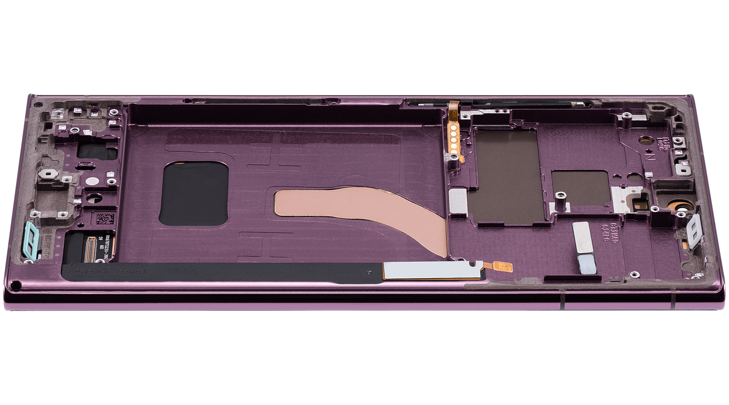 OLED Assembly With Frame For Samsung Galaxy S22 Ultra 5G (US & International Version) (Aftermarket Plus) (Burgundy)