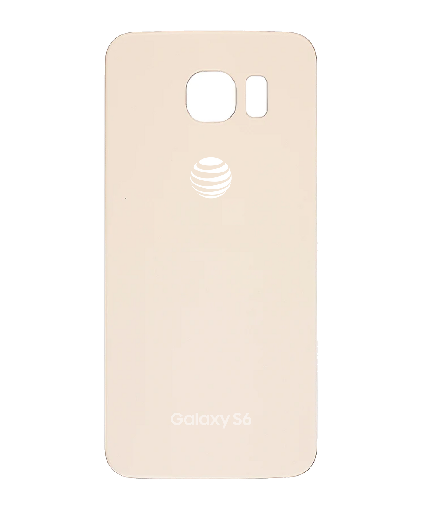 Back Cover Glass For Samsung Galaxy S6 ( AT&T Logo) (Used OEM Pull: Grade A) (Gold Platinum)