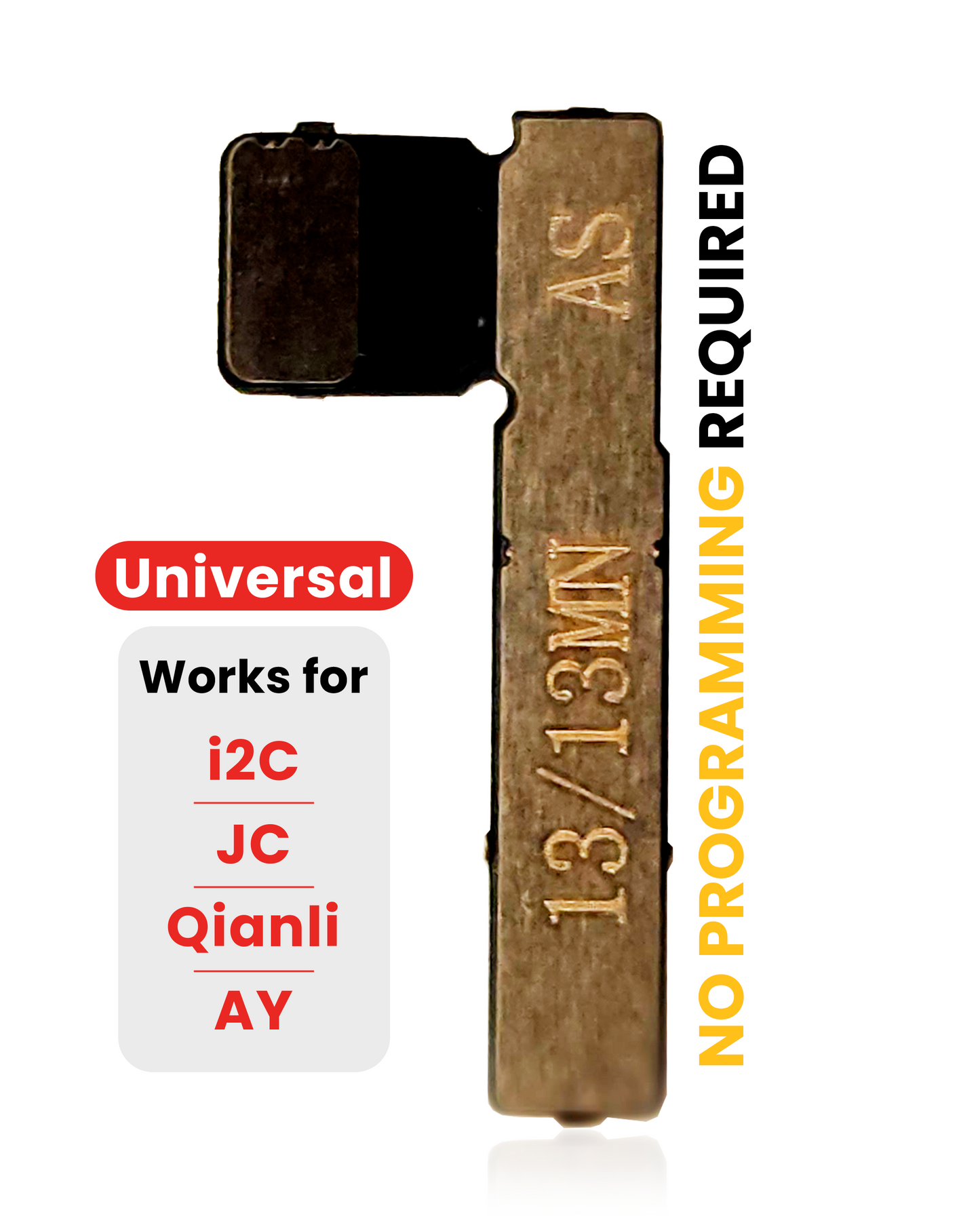 Pre-Programmed Universal Battery Tag-On Flex (Soldering Not Required) For iPhone 13 / 13 Mini (AmpSentrix) (With I2C, JCID, Qianli)