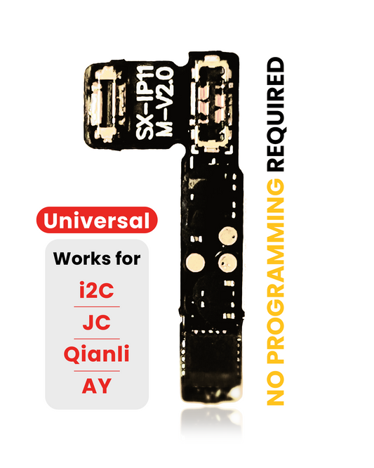 Pre-Programmed Universal Battery Tag-On Flex (Soldering Not Required) For iPhone 11 (AmpSentrix) (With I2C, JCID, Qianli)