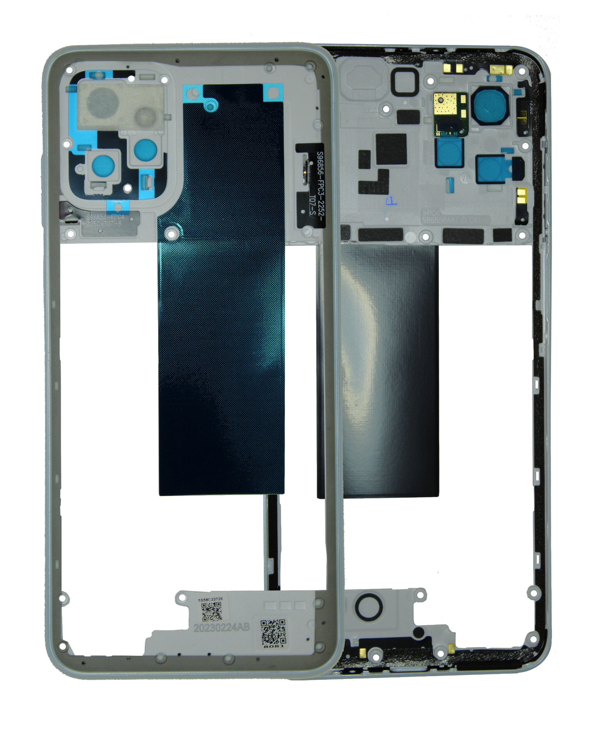 Mid Housing For Motorola Moto G Power 5G (XT2311 / 2023) (Genuine OEM) (Concrete Grey) replacement part SKU 107082223335 image 1