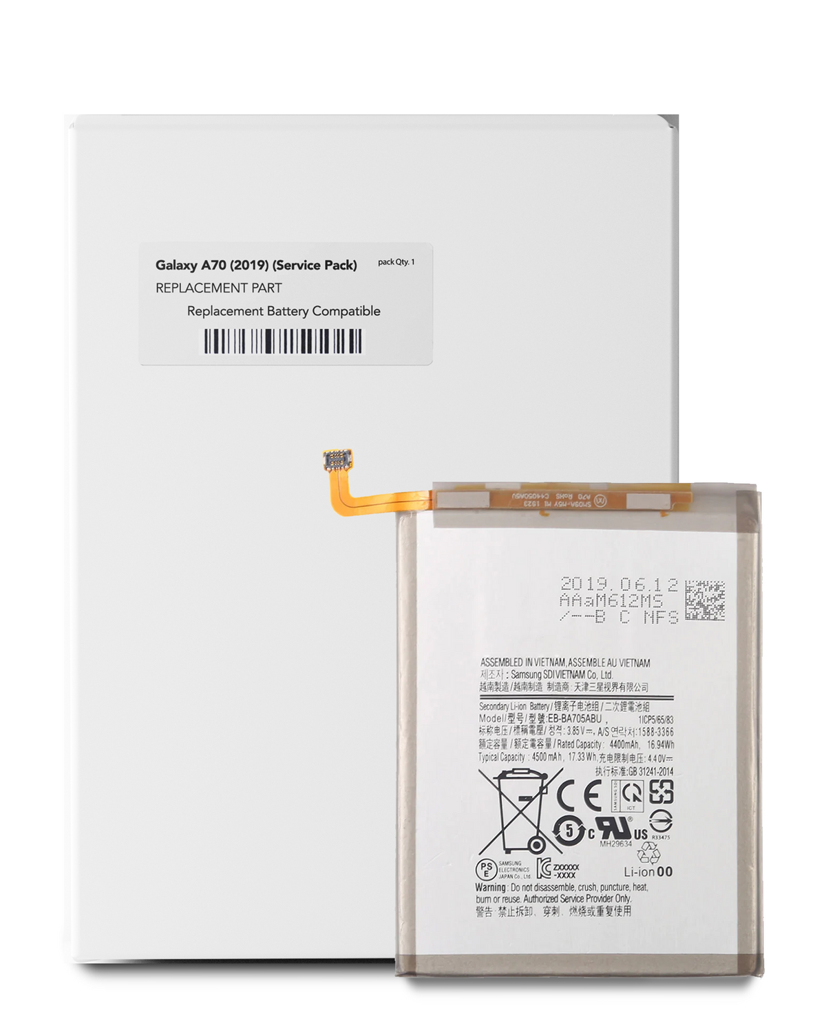 Replacement Battery For Samsung Galaxy A70 (A705 / 2019) (EB-BA705ABU) (Service Pack) - product image 1