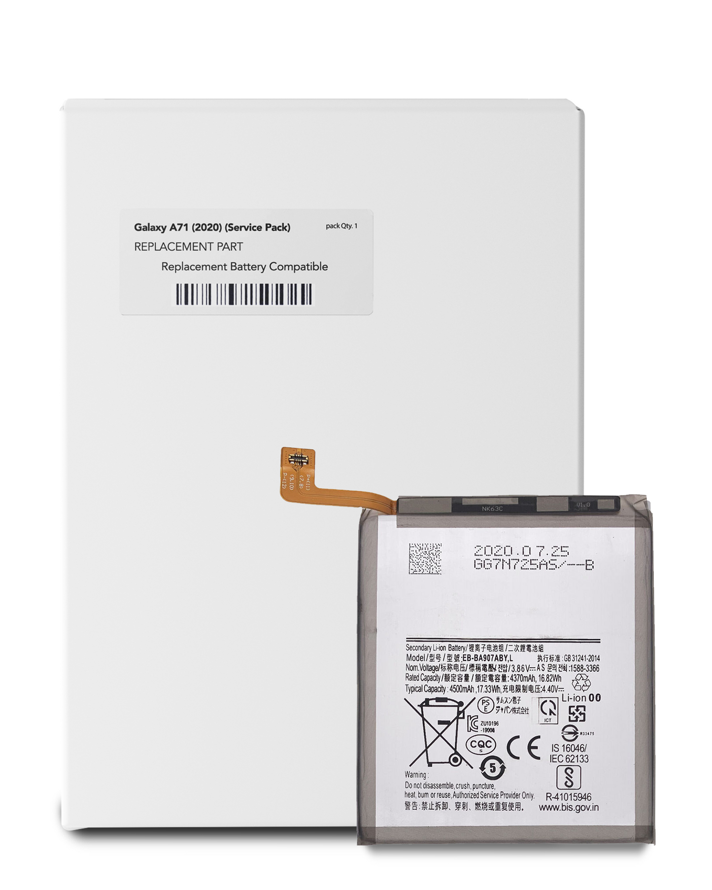Replacement Battery For Samsung Galaxy A71 (A715 / 2020) (Service Pack)
