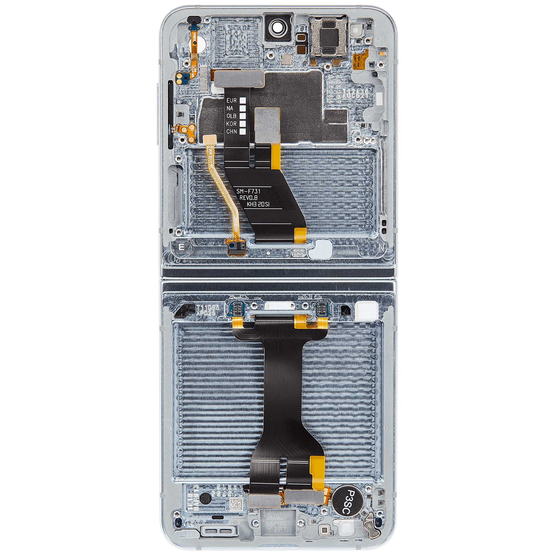 Inner OLED Assembly With Frame For Samsung Galaxy Z Flip 5 5G (US & International) (Refurbished) (Blue) - View 9 | TechDrip Canada