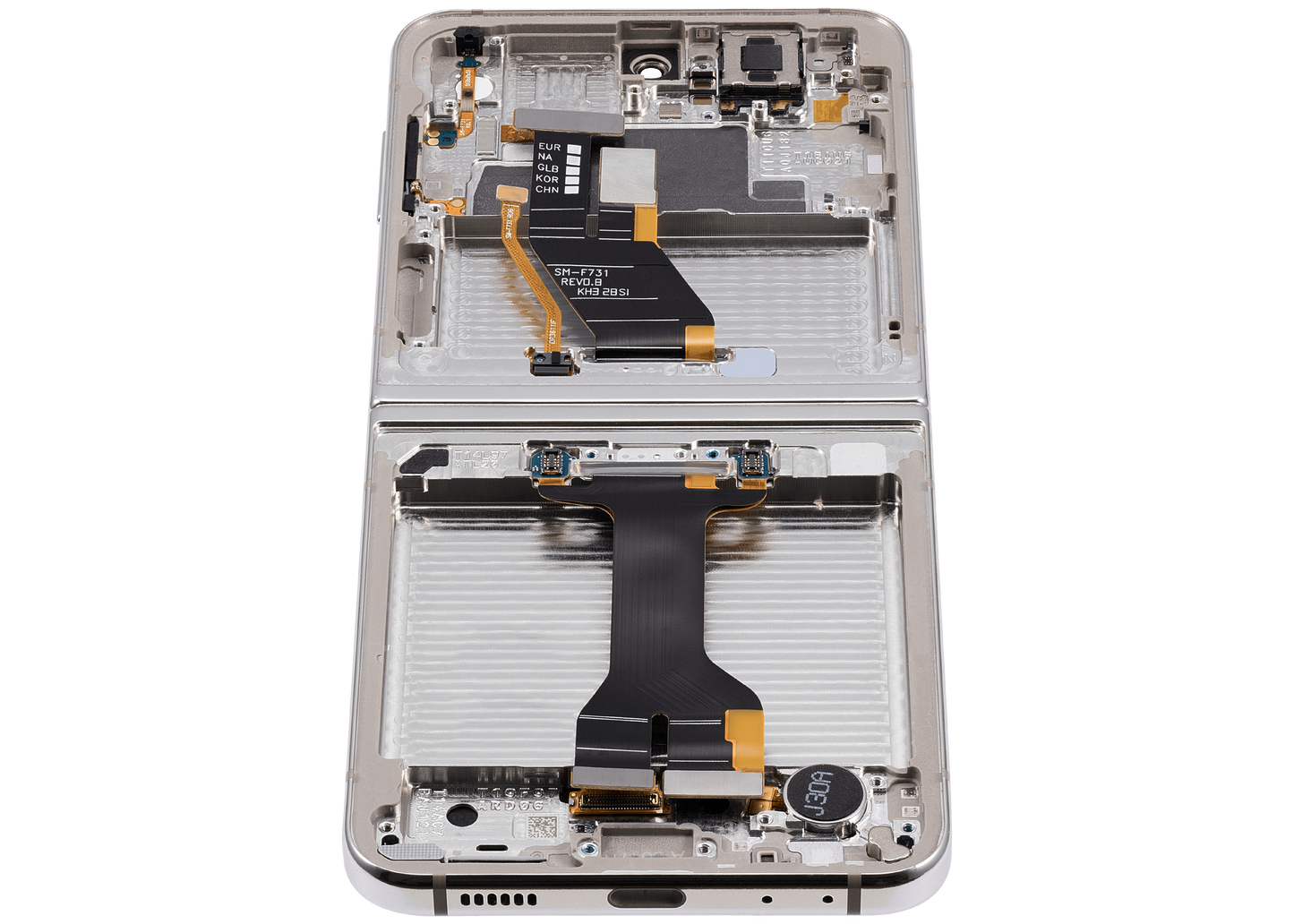 Inner OLED Assembly With Frame For Samsung Galaxy Z Flip 5 5G (US & International) (Refurbished) (Cream) - View 3 | TechDrip Canada