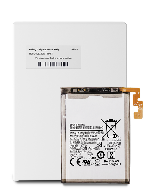 Replacement Battery (Main) For Samsung Galaxy Z Flip 5 5G (EB-F732ABY / EB-F733ABY) (Service Pack) - View 1 | TechDrip Canada