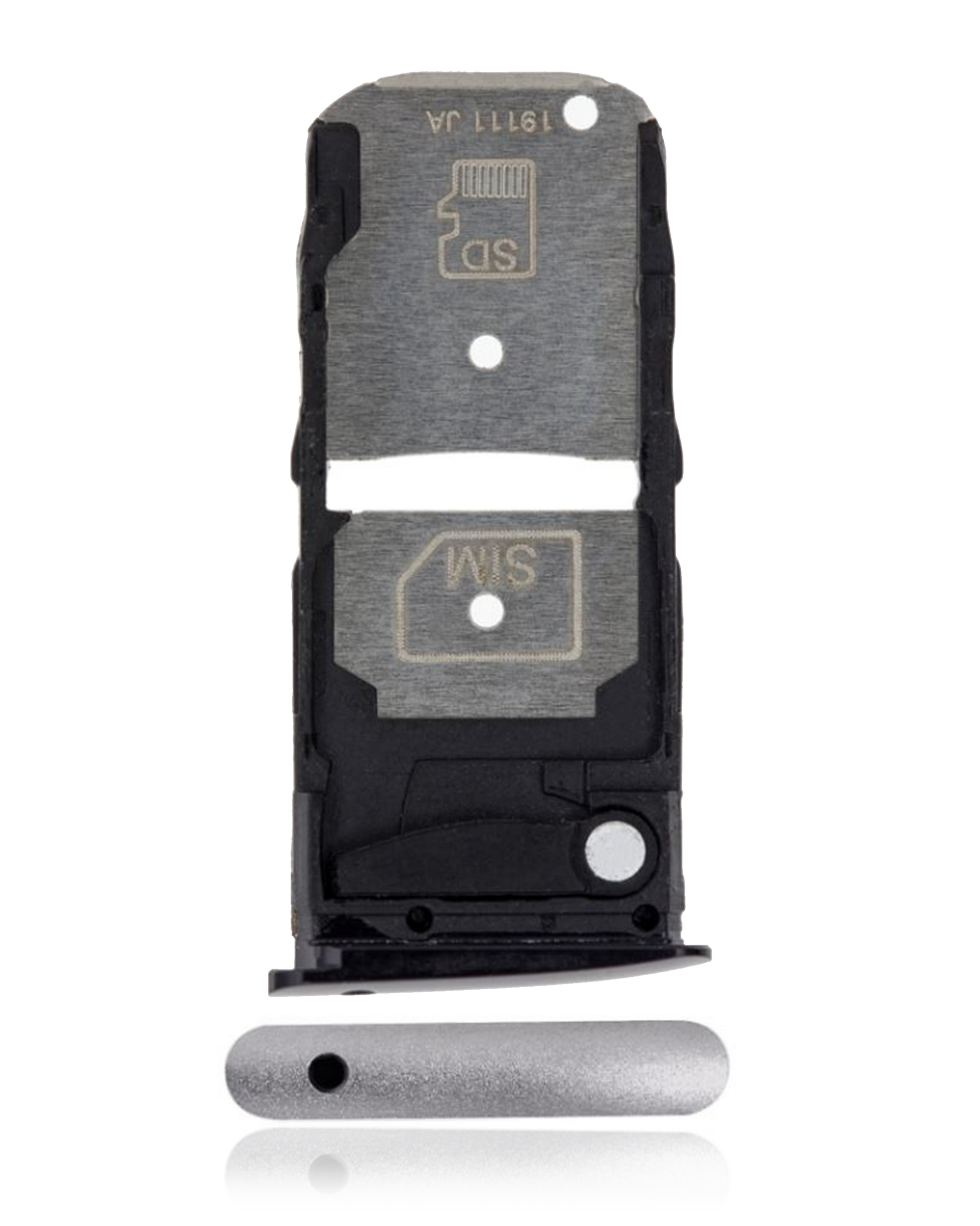 Single Sim Card Tray For Motorola Moto Z4 (XT1980 / 2019) (Frost White) - Motorola replacement part, primary product view, SKU 107082049343