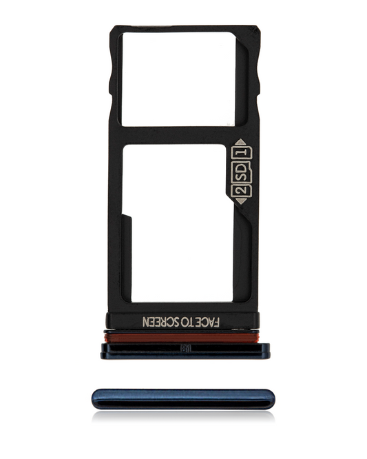 Dual Sim Card Tray For Motorola One Fusion (XT2073 / 2020) (Deep Sapphire Blue) - Motorola replacement part - product image 1 - SKU 107082023525