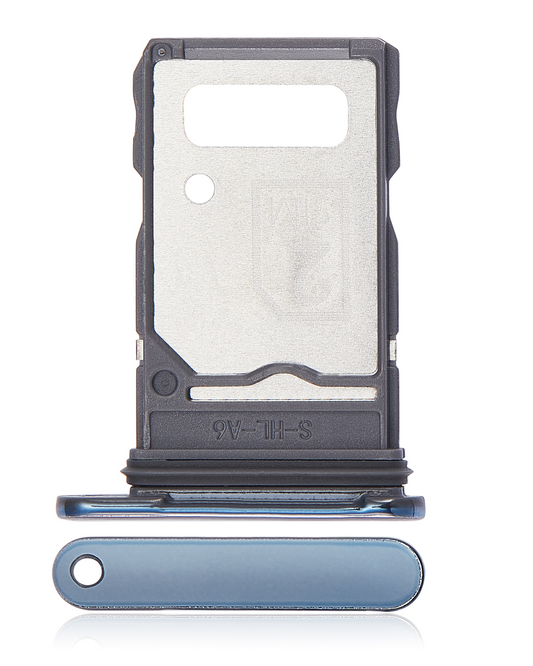 Dual Sim Card Tray For Motorola Edge 20 Pro (XT2153-1 / 2021) (Blue Vegan Leather) | SKU 109082007324 | image 1