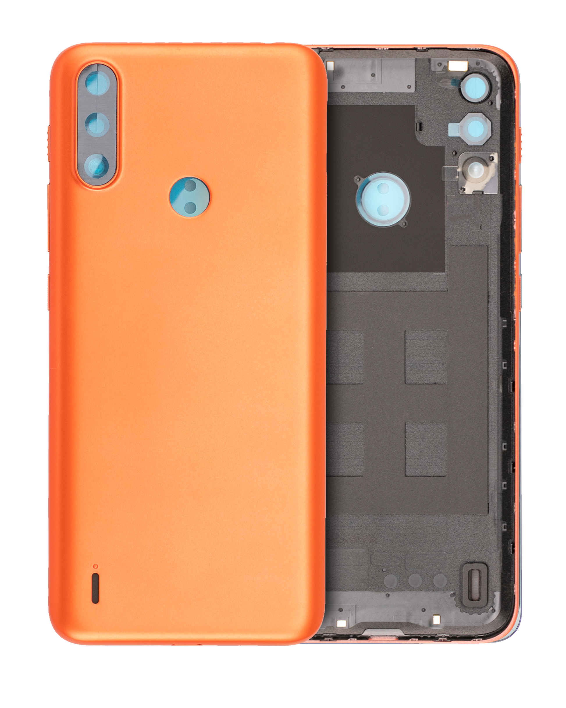 Back cover Glass For Motorola Moto E7 Power (XT2097-6 / 2021) (Coral Red) - image 1