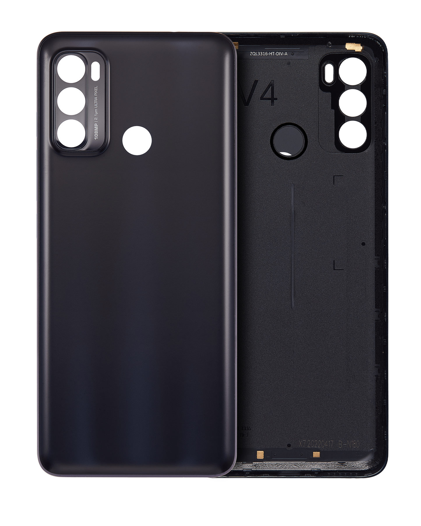 Back cover Glass For Motorola Moto G40 Fusion (XT2147-1 / 2021) (Black) replacement part for compatible Motorola phone, SKU 107082023555, product image 1