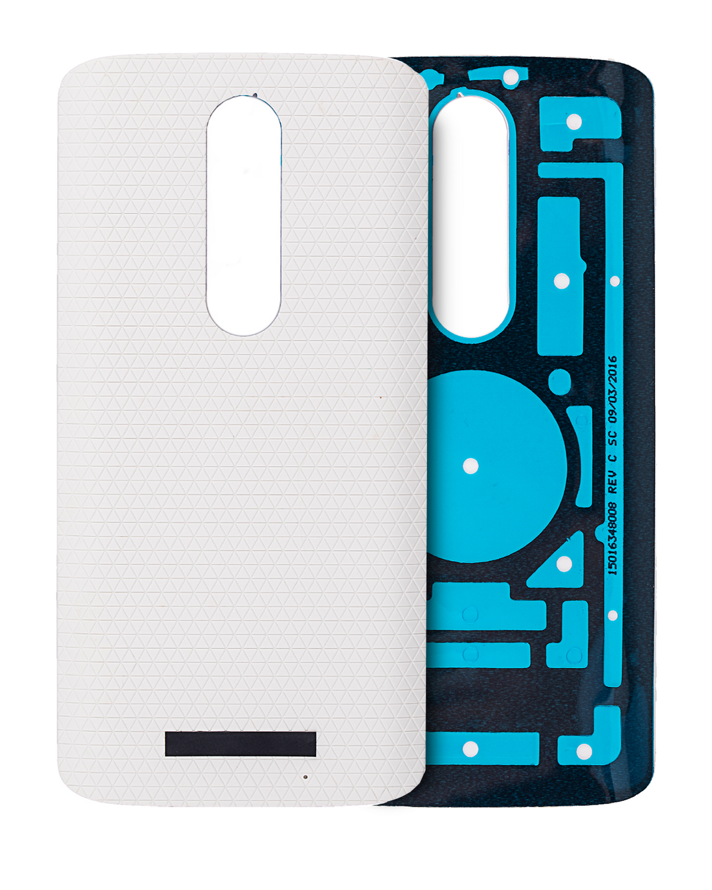 Back Cover for Motorola Droid Turbo 2 (XT1585 / 2015) White - replacement component front view, SKU 107082030538, image 1