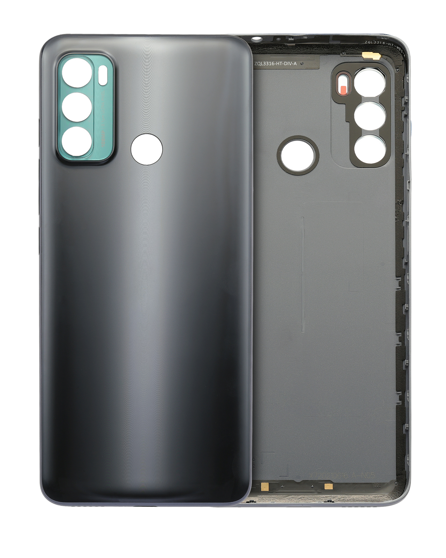 Back cover Glass For Motorola Moto E40 (XT2159 / 2021) (Carbon Gray) - image 1