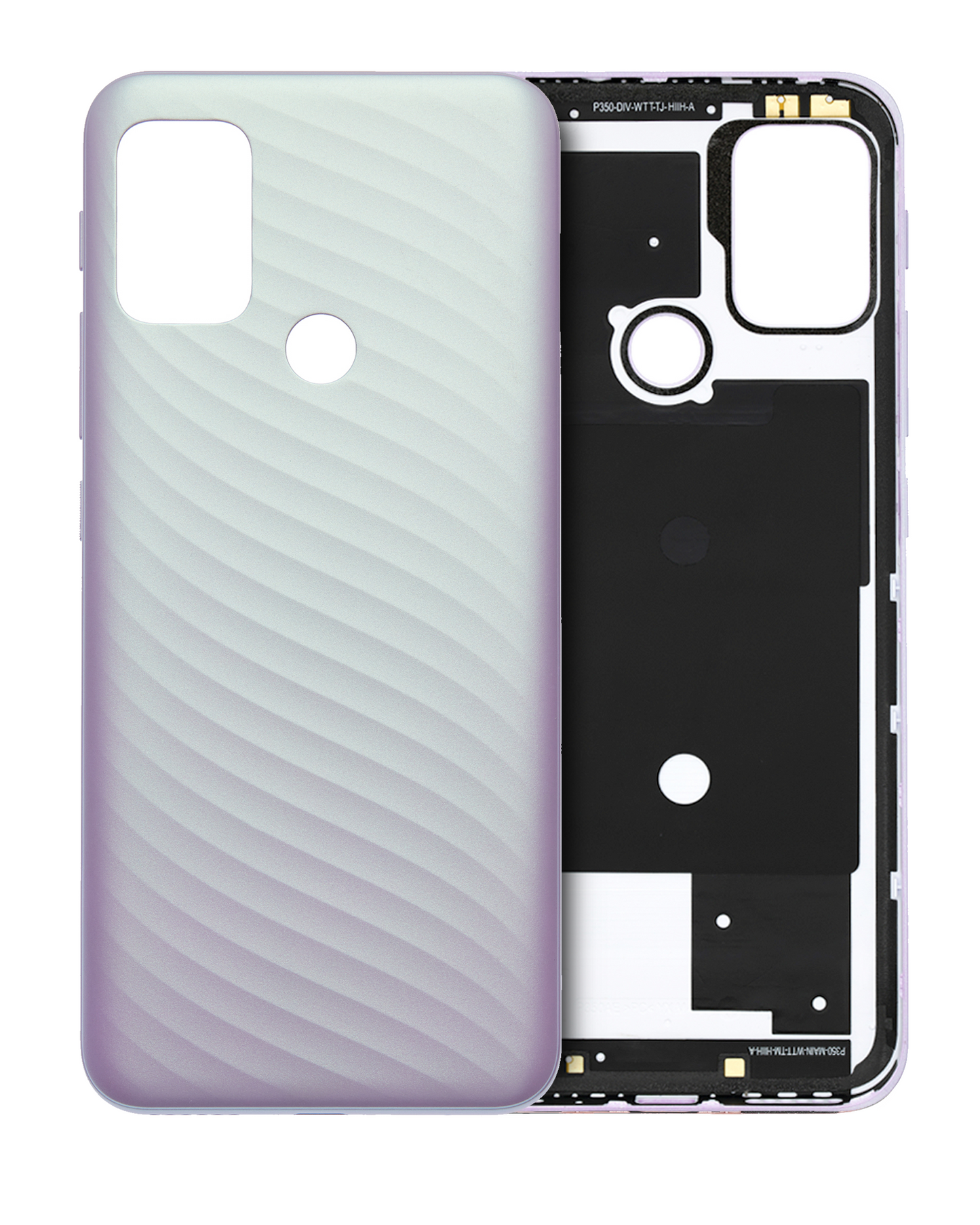 Back cover Glass For Motorola Moto G10 (XT2127-2 / 2021) / G10 Power (XT2127-4 / 2021) (Iridescent Pearl) replacement part for compatible Motorola phone, SKU 107082028537, product image 1