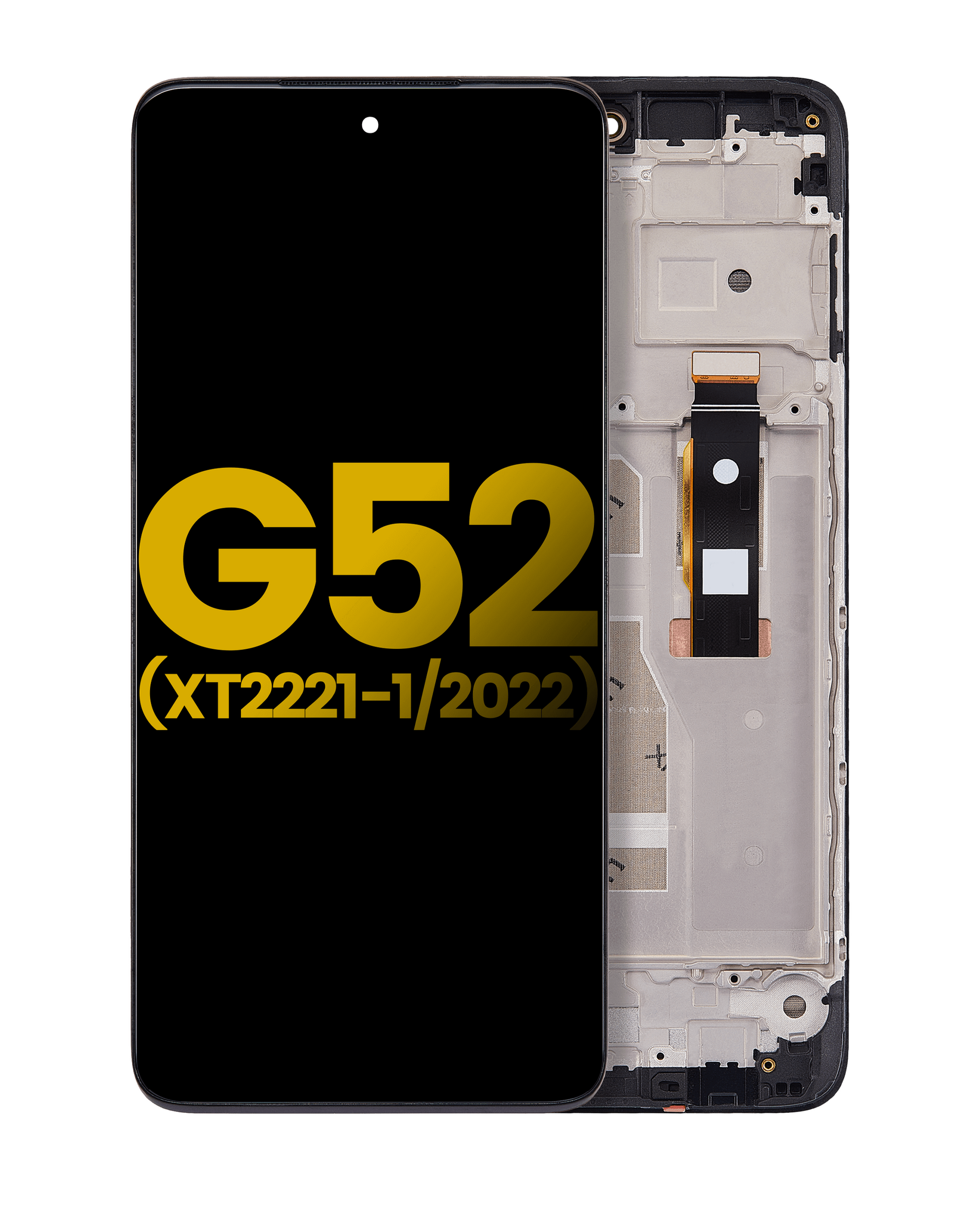 OLED Assembly With Frame For Motorola Moto G52 (XT2221 / 2022) (Refurbished) (All Colors) replacement part SKU 107082030705 image 1