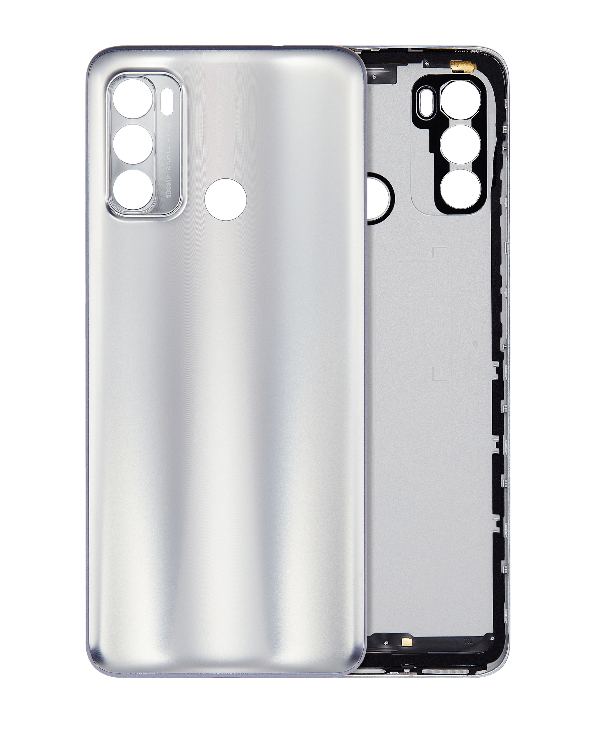 Back cover Glass For Motorola Moto G60 (XT2135 / 2021) (Silver) replacement part for compatible Motorola phone, SKU 107082077841, product image 1