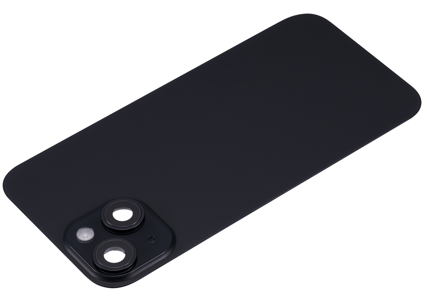 Back Glass w/ MagSafe Magnet & NFC & Flashlight Flex For iPhone 15 (Aftermarket) (Black) (No Logo)