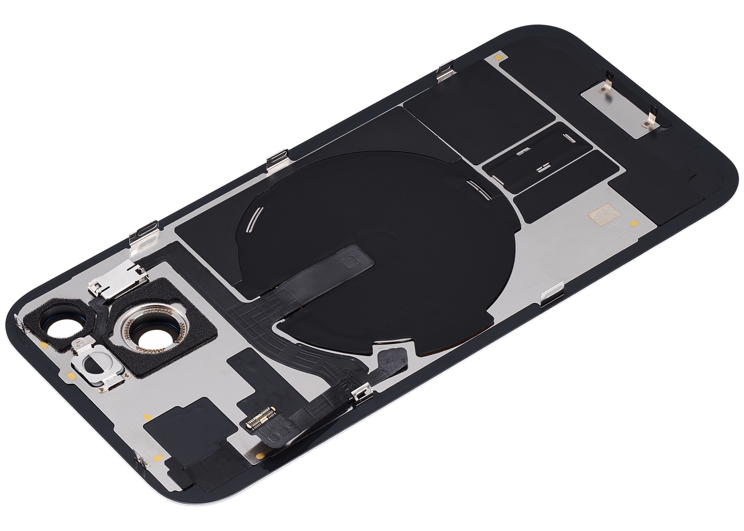 Back Glass w/ MagSafe Magnet & NFC & Flashlight Flex For iPhone 15 (Aftermarket) (Blue) (No Logo)
