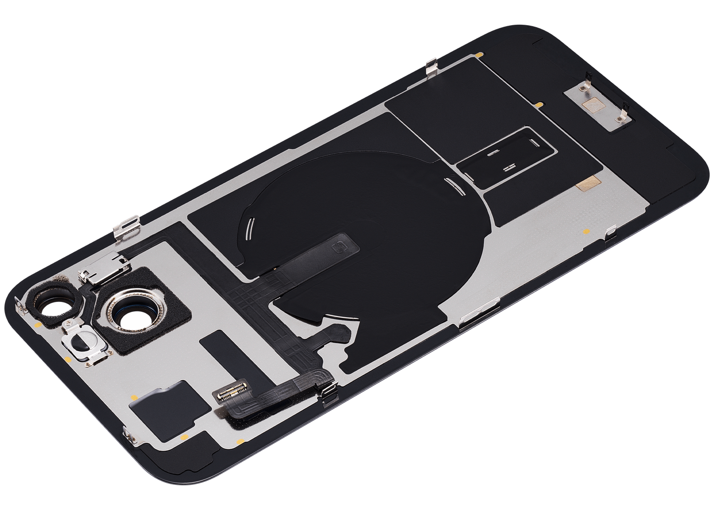 Back Glass w/ MagSafe Magnet & NFC & Flashlight Flex For iPhone 15 Plus (Aftermarket) (Yellow) (No Logo)