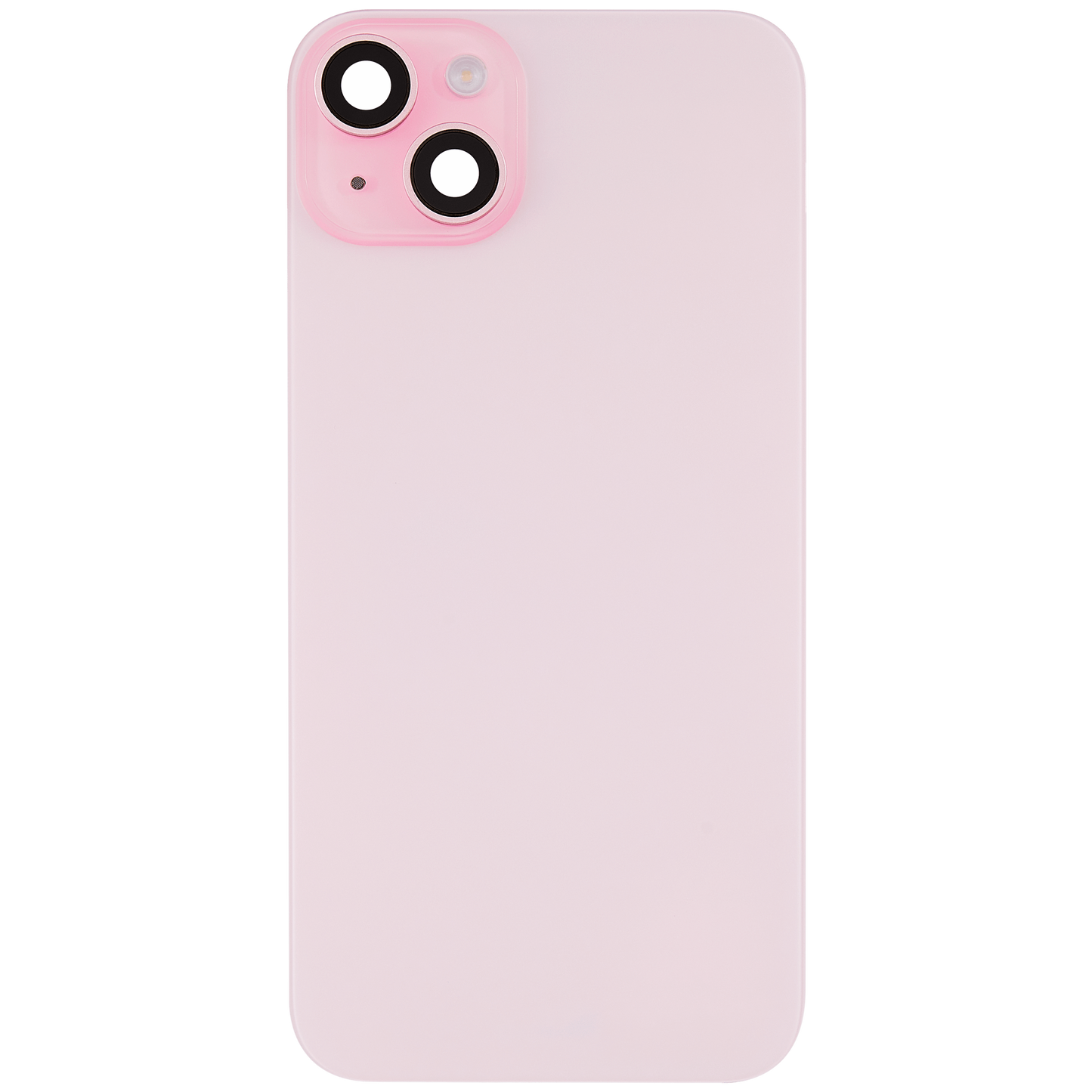 Back Glass w/ MagSafe Magnet & NFC & Flashlight Flex For iPhone 15 Plus (Aftermarket) (Pink) (No Logo)