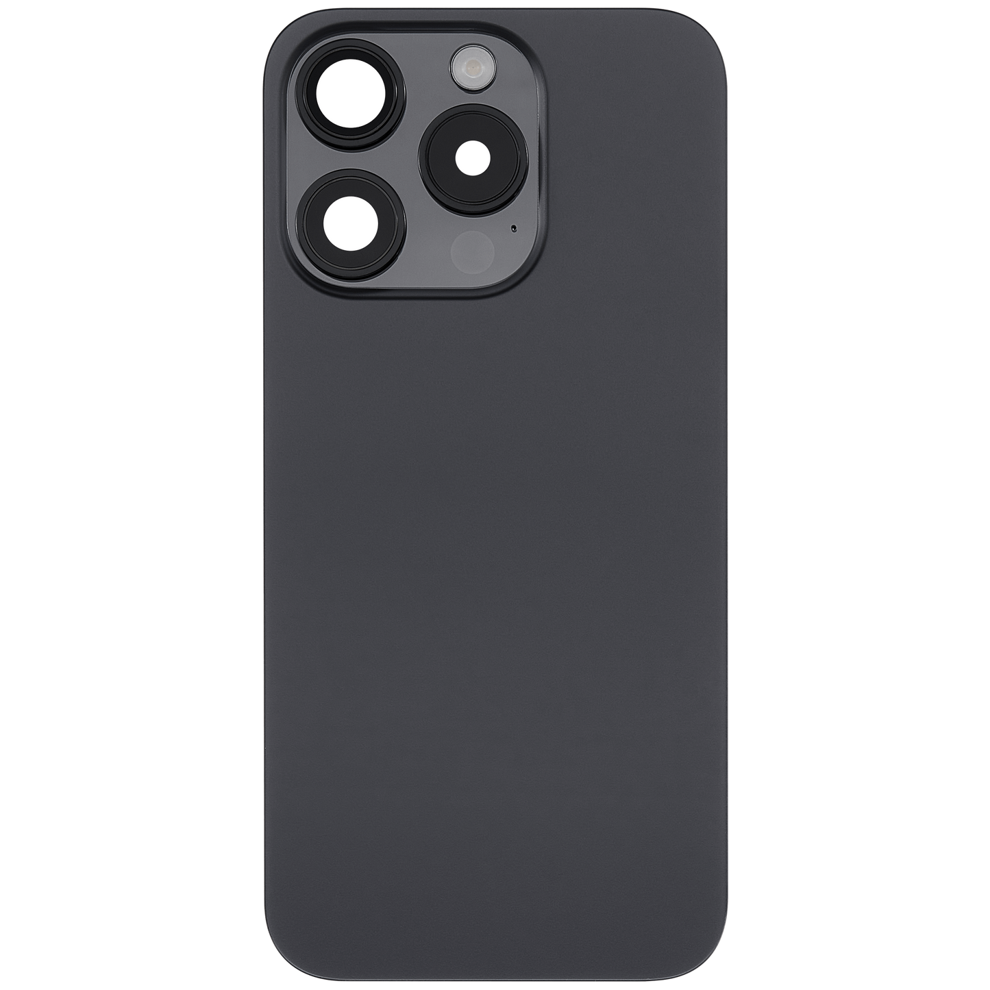 Back Glass w/ MagSafe Magnet & NFC & Flashlight Flex For iPhone 15 Pro (Aftermarket) (Black Titanium) (No Logo)