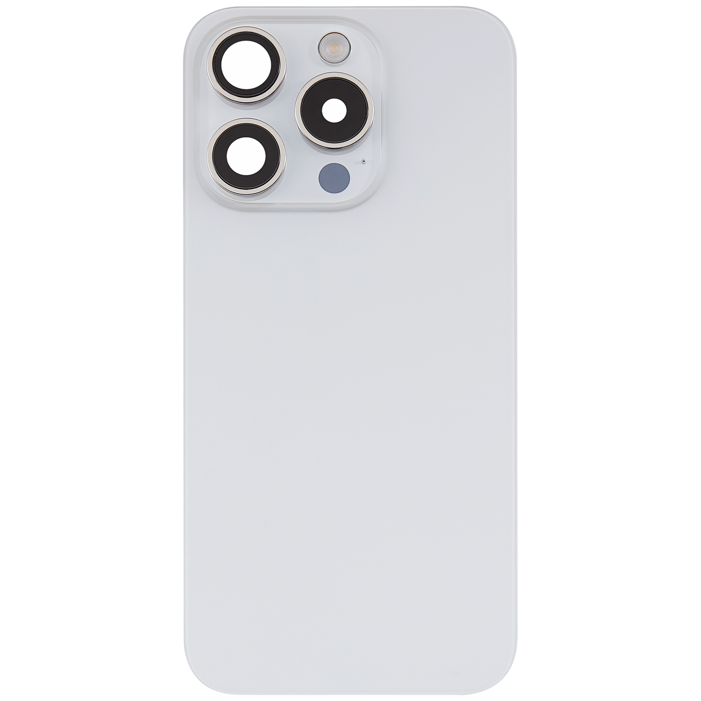 Back Glass w/ MagSafe Magnet & NFC & Flashlight Flex For iPhone 15 Pro (Aftermarket) (White Titanium) (No Logo)