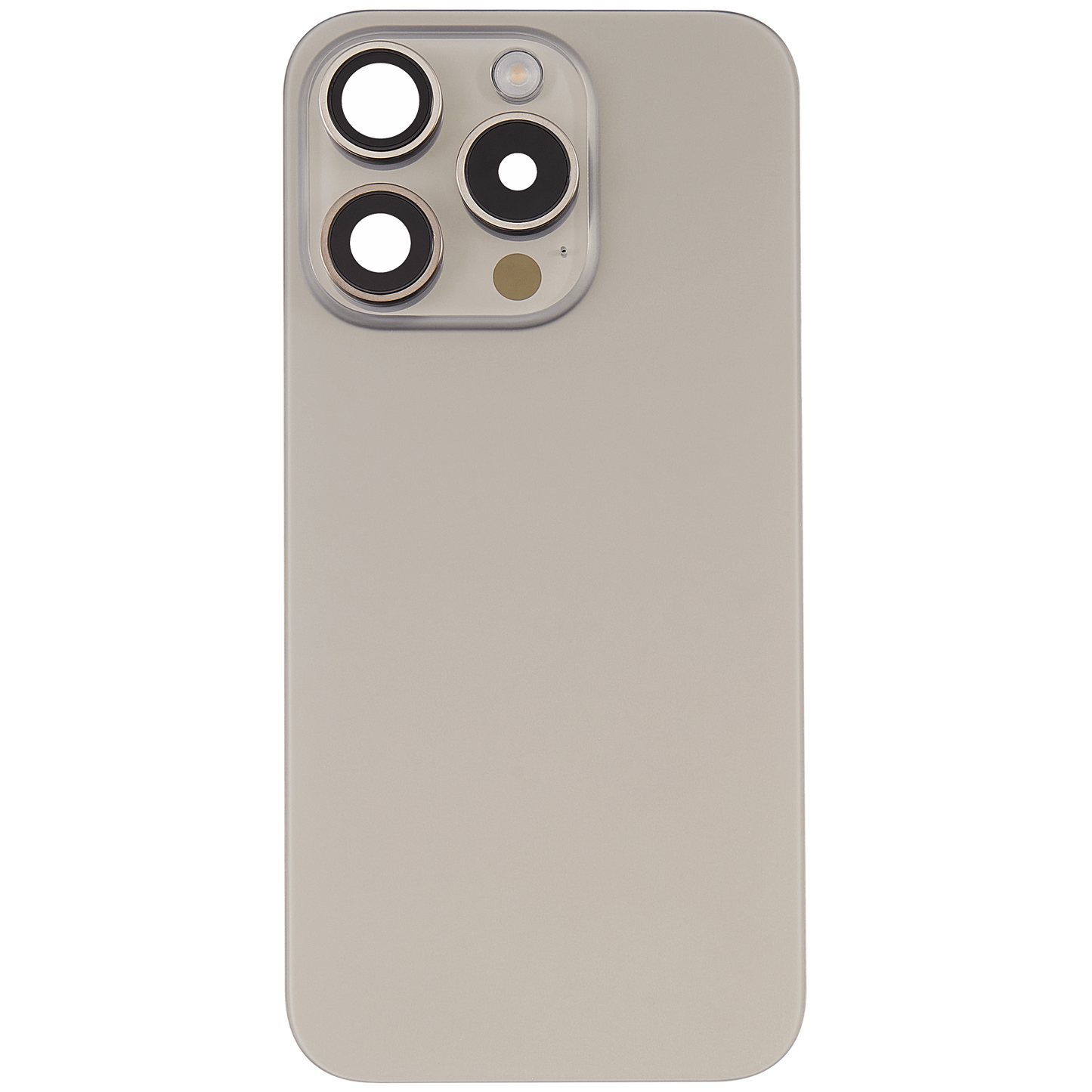 Back Glass w/ MagSafe Magnet & NFC & Flashlight Flex For iPhone 15 Pro (Aftermarket) (Natural Titanium) (No Logo)