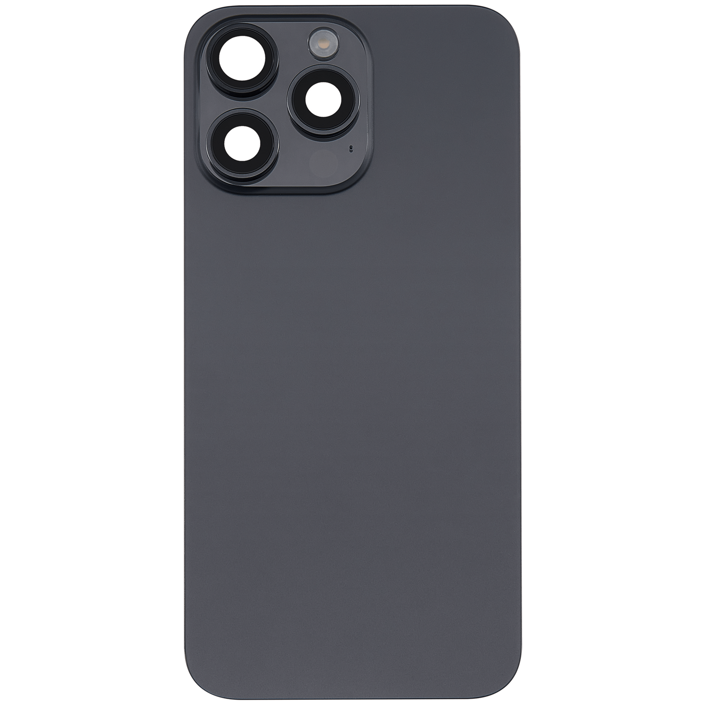 Back Glass w/ MagSafe Magnet & NFC & Flashlight Flex For iPhone 15 Pro Max (Aftermarket) (Black Titanium) (No Logo)