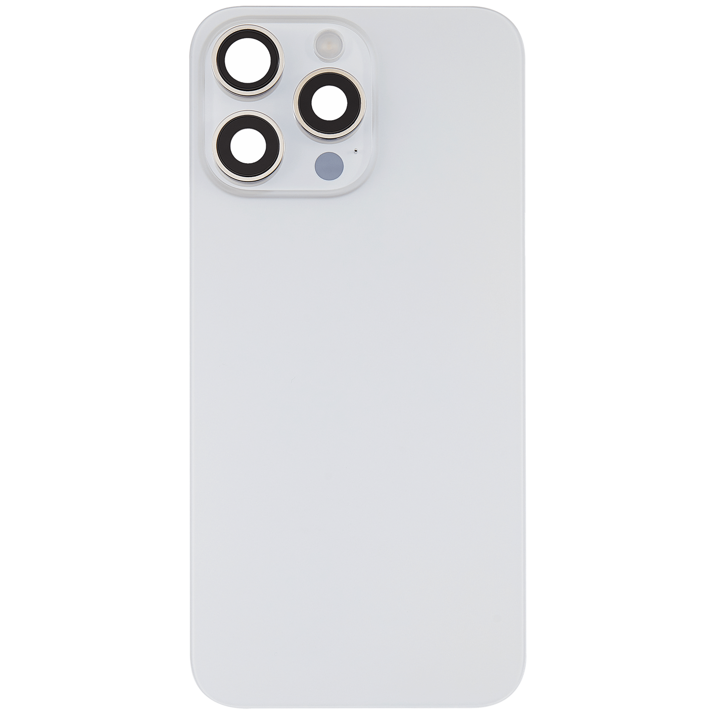Back Glass w/ MagSafe Magnet & NFC & Flashlight Flex For iPhone 15 Pro Max (Aftermarket) (White Titanium) (No Logo)