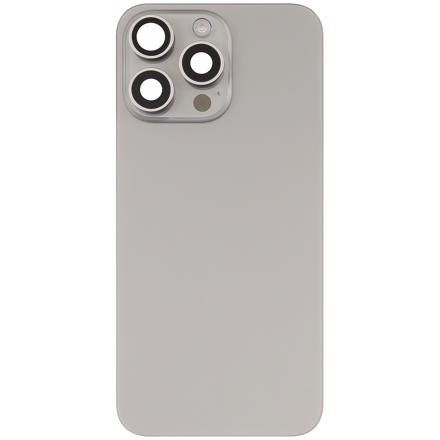Back Glass w/ MagSafe Magnet & NFC & Flashlight Flex For iPhone 15 Pro Max (Aftermarket) (Natural Titanium) (No Logo)