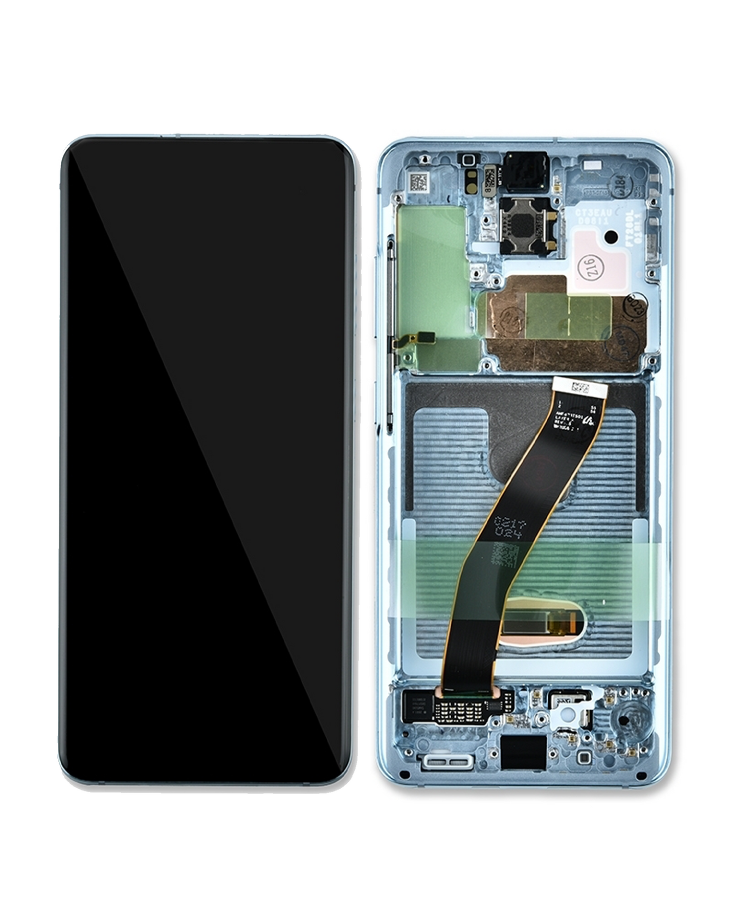 OLED Assembly With Frame For Samsung Galaxy S20 5G (Non-Verizon 5G UW Frame) (Aftermarket Plus) (Cloud Blue)