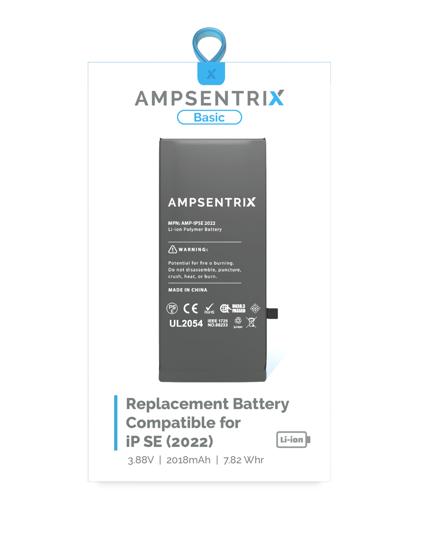 Replacement Battery For iPhone SE (2022) (AmpSentrix Basic)