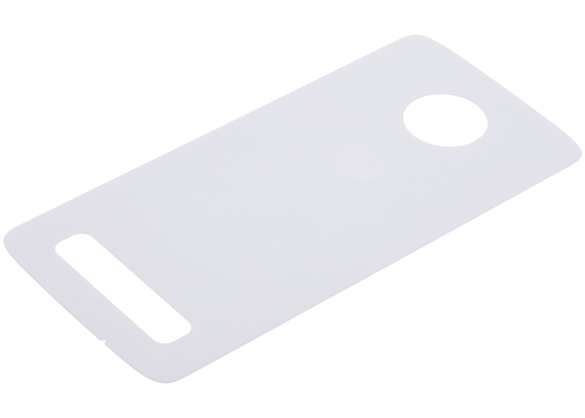 Back cover Glass For Motorola Moto Z4 (XT1980-3 / XT1980-4 / 2019) (Genuine OEM) (White) - Motorola replacement part, close-up replacement part view, SKU 107082049311