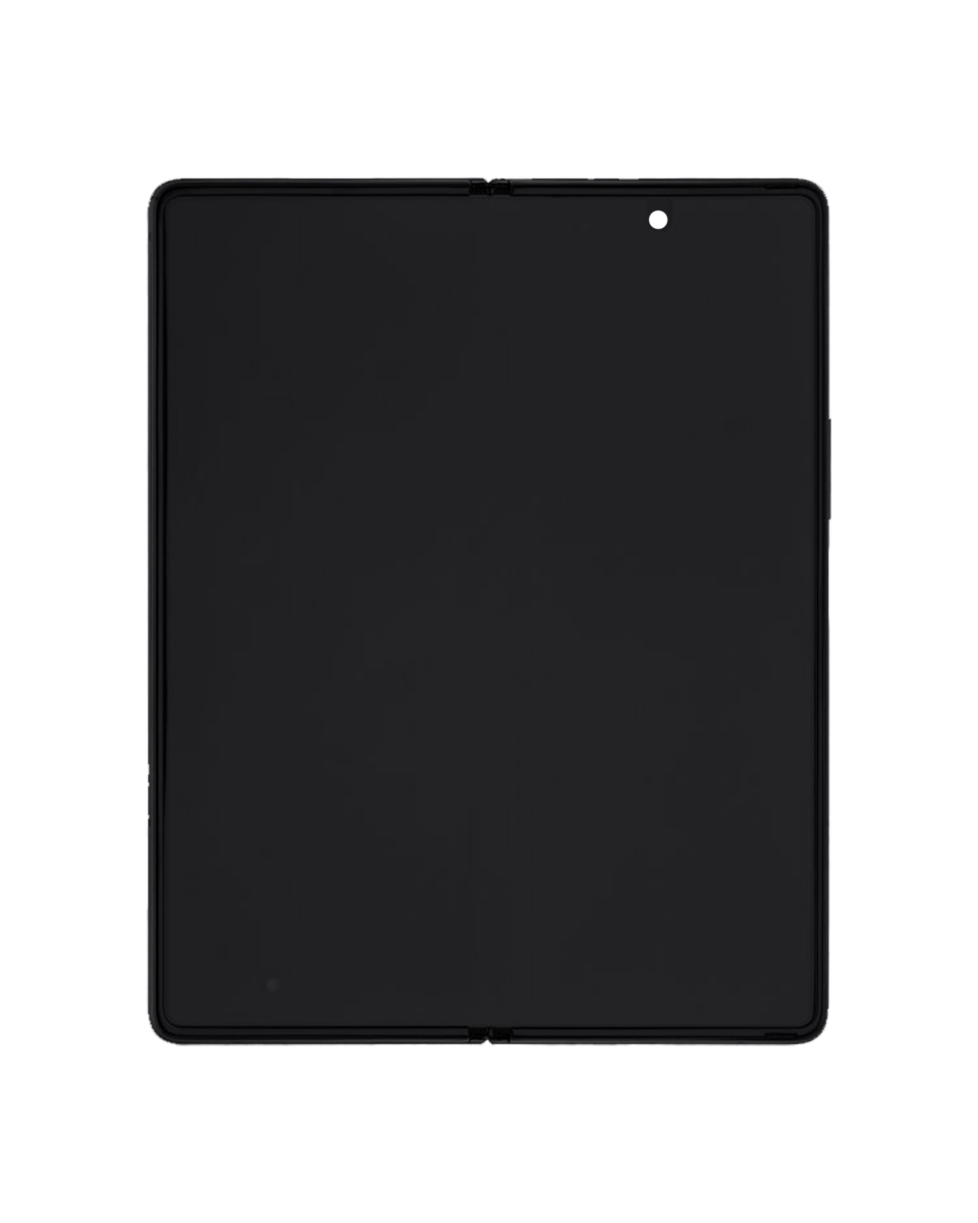 Replacement component: Inner OLED Assembly With Frame For Samsung Galaxy Z Fold 2 5G (Used OEM Pull: Grade B/C) (US & International) (Mystic Black)