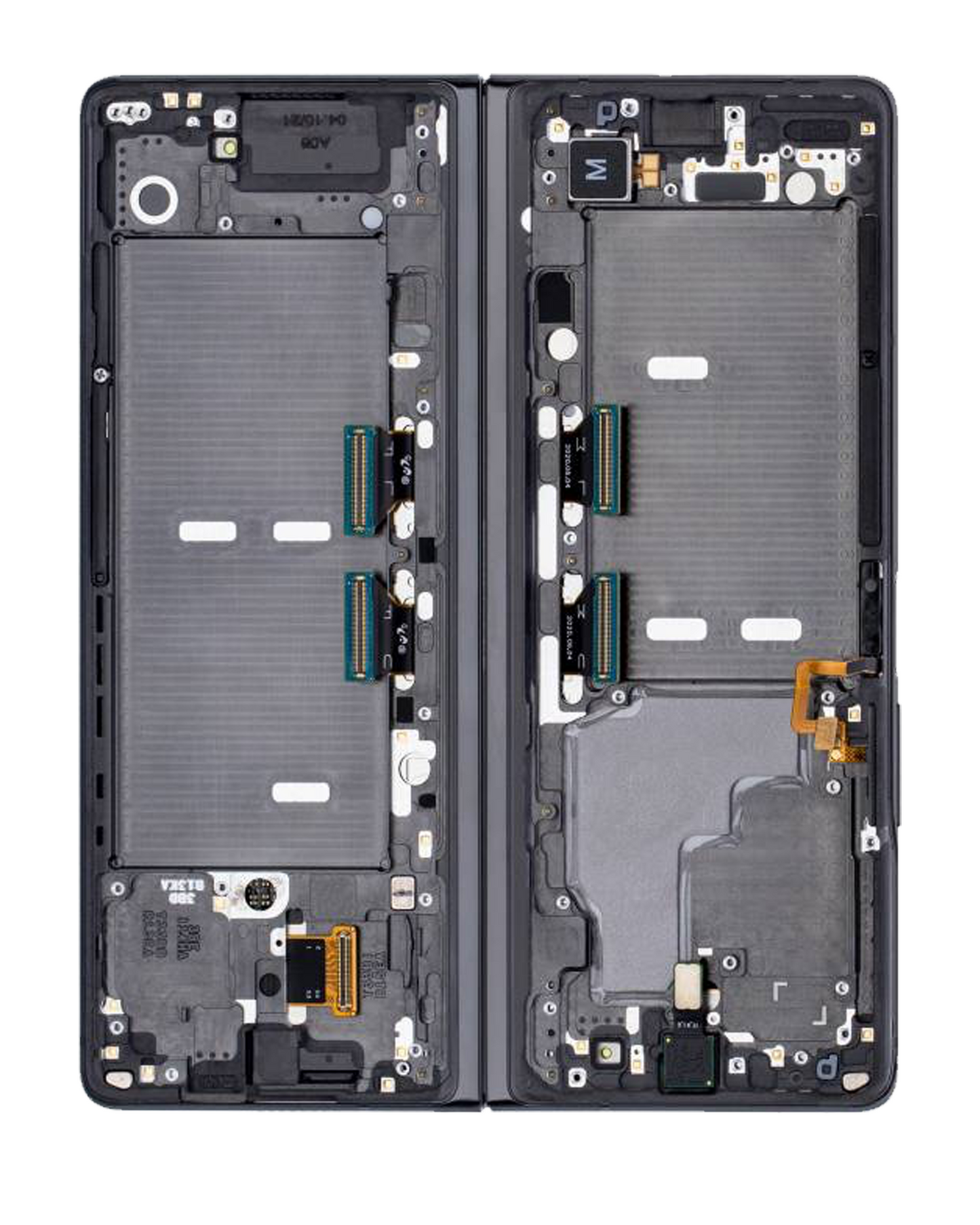 Samsung device replacement: Inner OLED Assembly With Frame For Samsung Galaxy Z Fold 2 5G (Used OEM Pull: Grade B/C) (US & International) (Mystic Black)