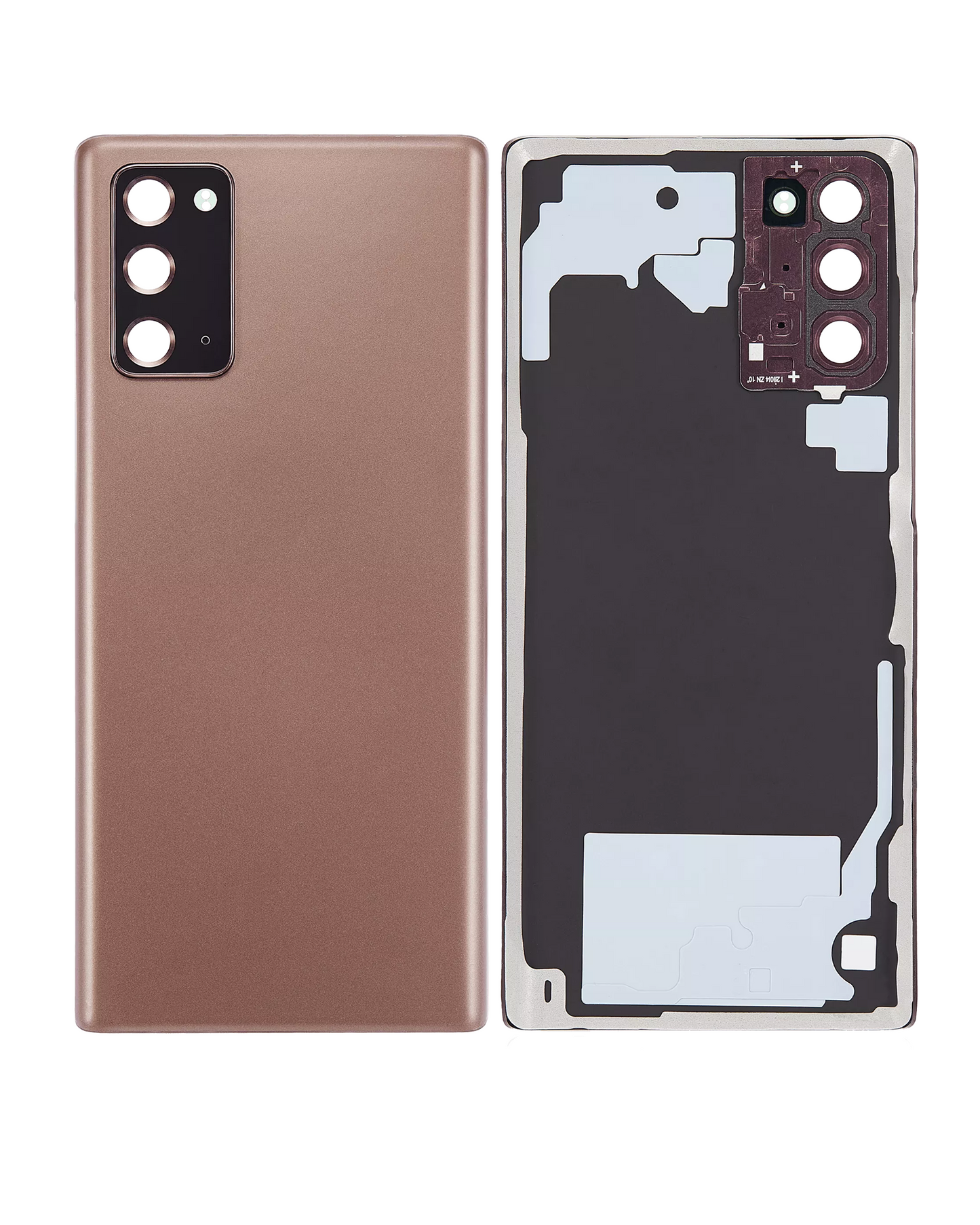 Back Cover Glass With Camera Lens For Samsung Galaxy Note 20 5G (No Logo) (Aftermarket Plus) (Mystic Bronze)
