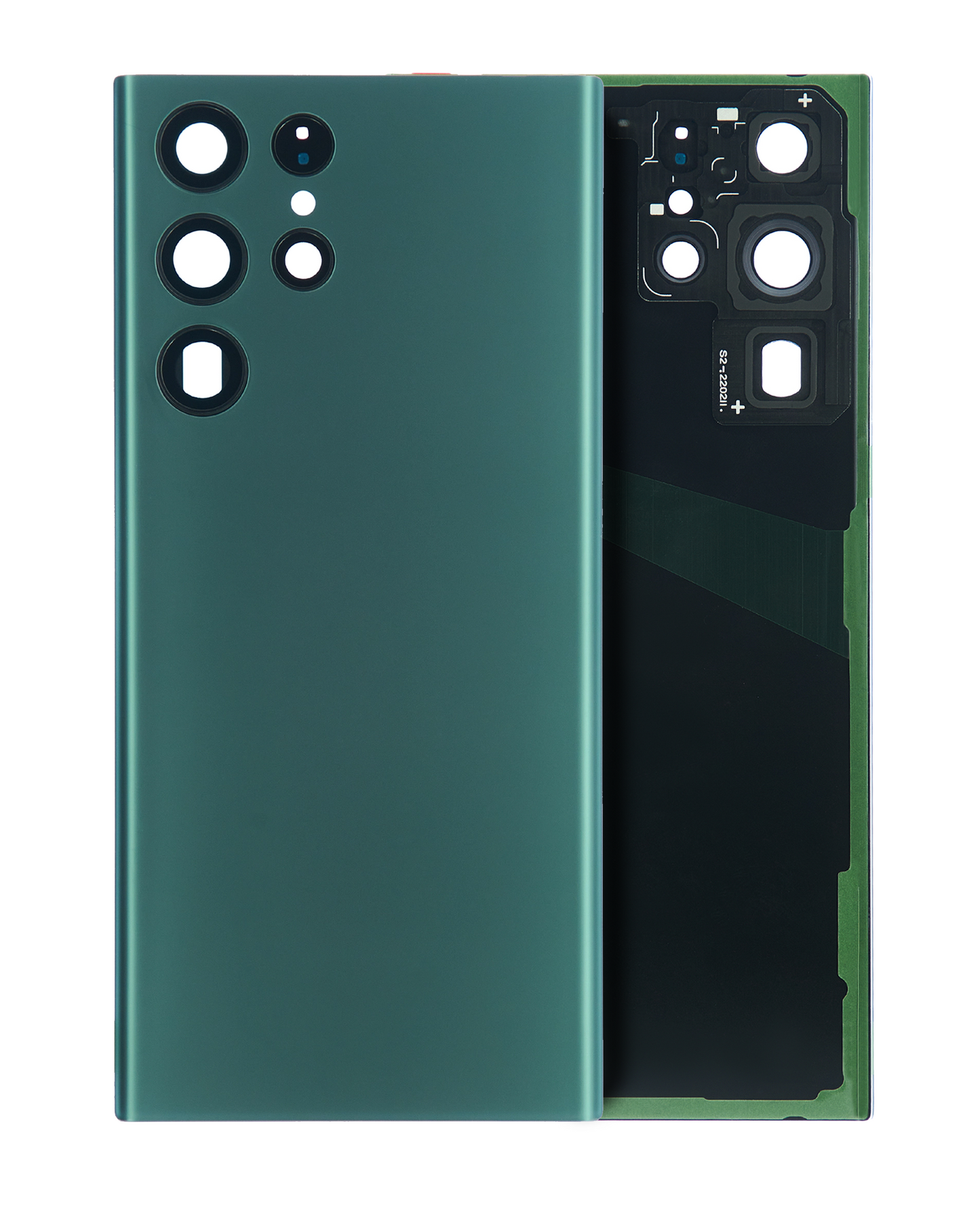 Back Cover Glass With Camera Lens For Samsung Galaxy S22 Ultra (Service Pack) (Green)