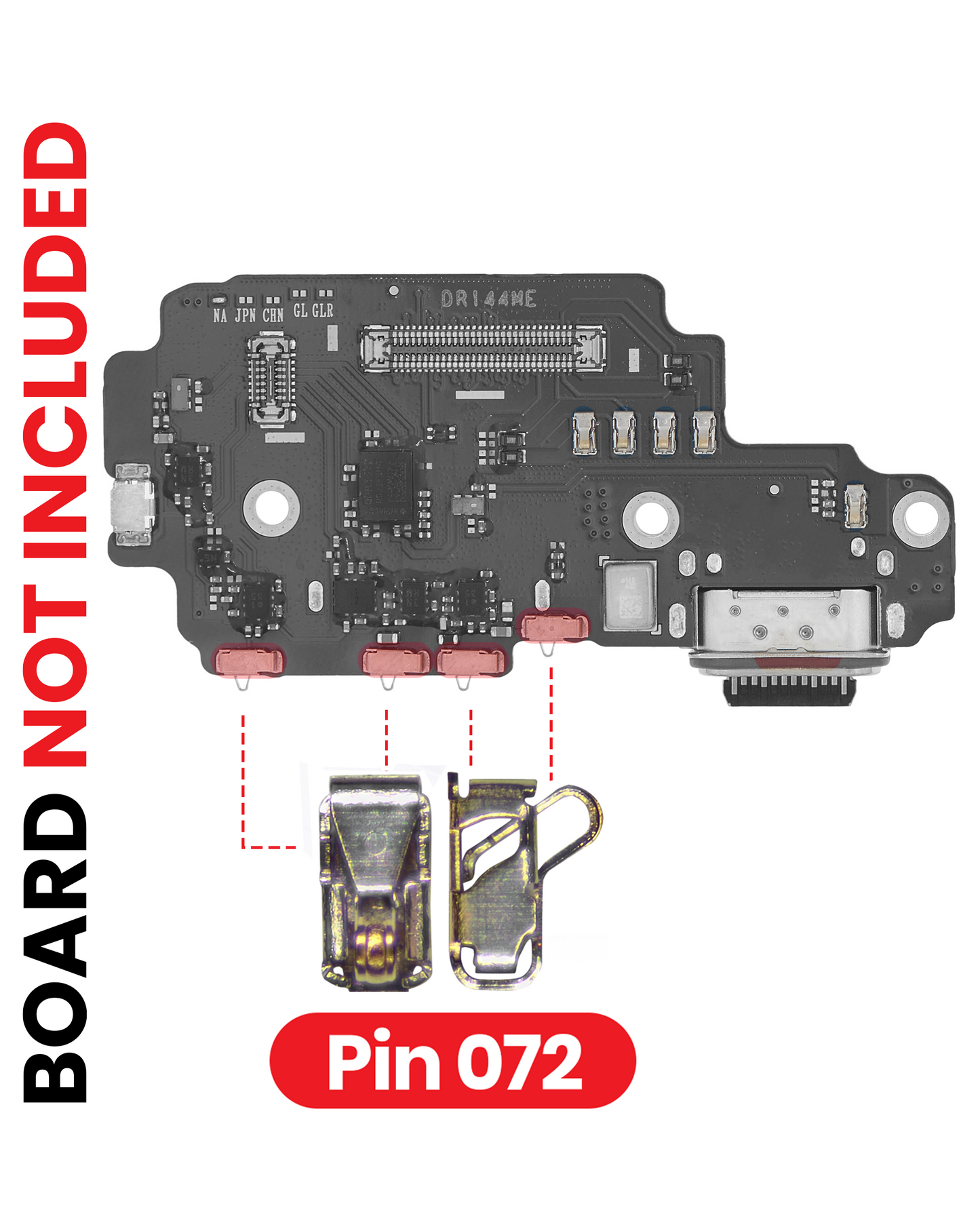 PCB Board Contact Pins (072) For All Samsung Models (Width: 1.6mm / Length: 2.2mm) (100 Pack) replacement part product image 1 - SKU 207082011345