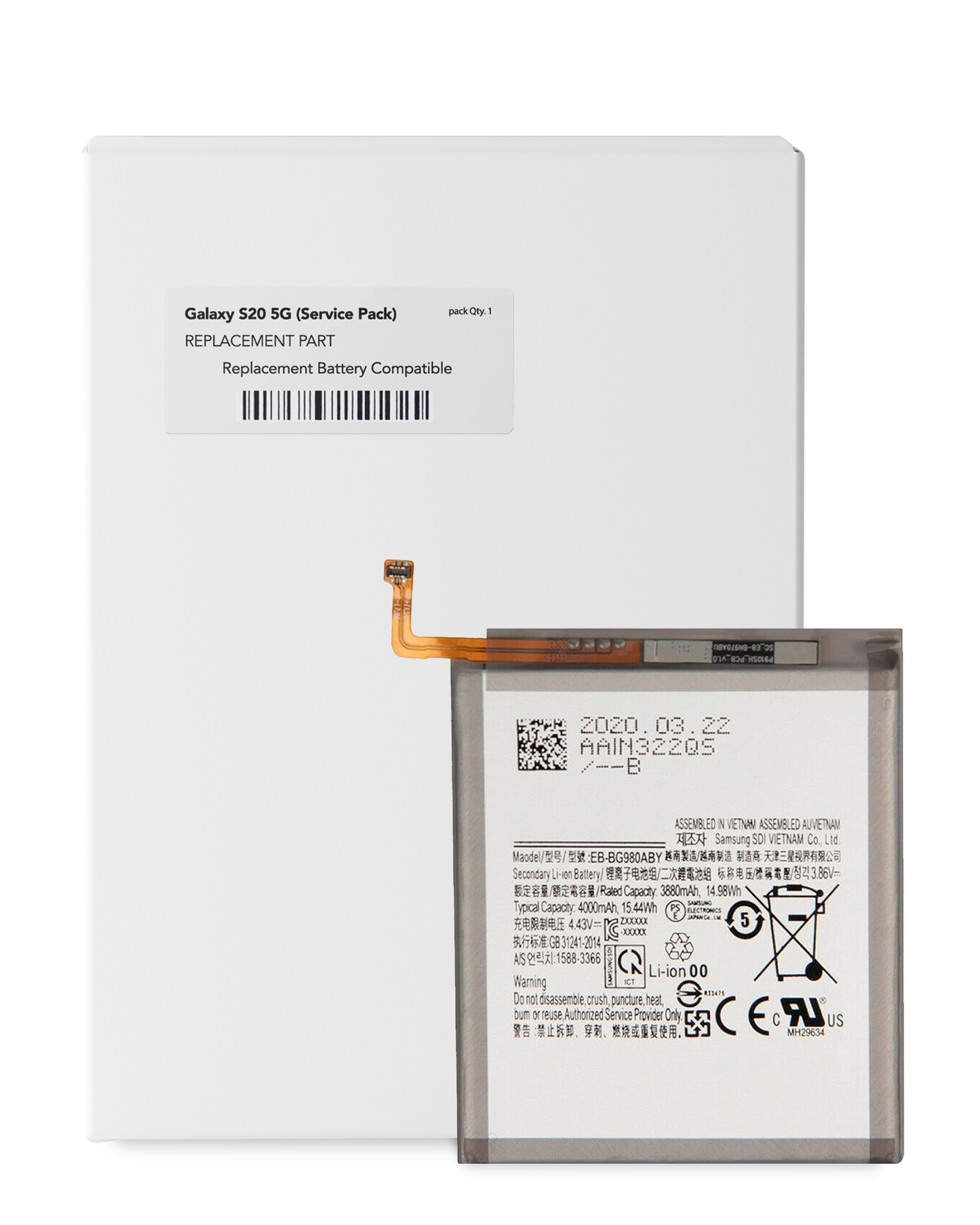 Replacement Battery For Samsung Galaxy S20 5G (Service Pack)