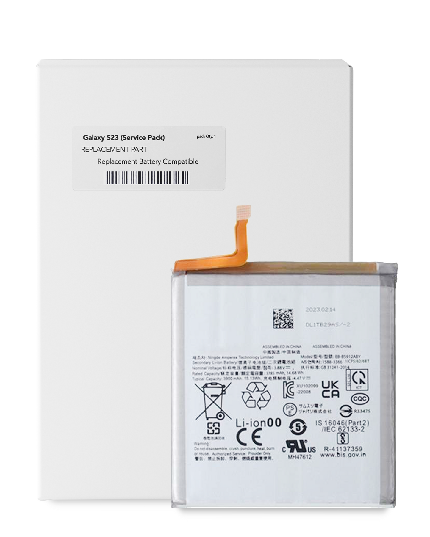 Replacement Battery For Samsung Galaxy S23 (Service Pack)