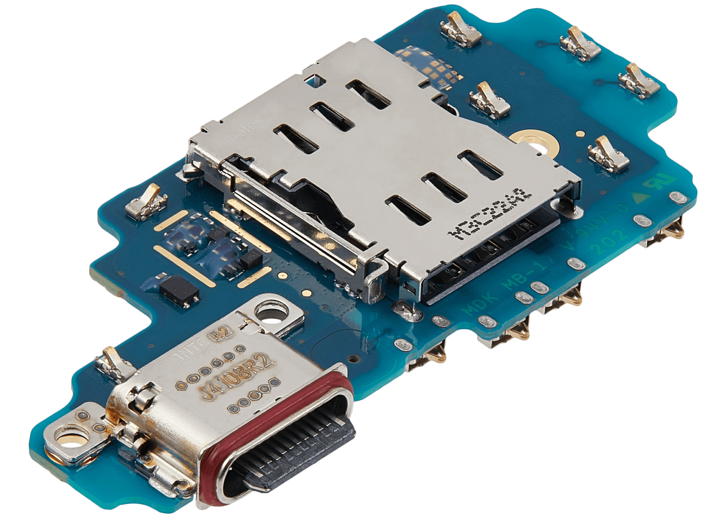 Charging Port Board With Sim Card Reader For Samsung Galaxy S24 Ultra 5G (S928B) (International Version) (Premium)