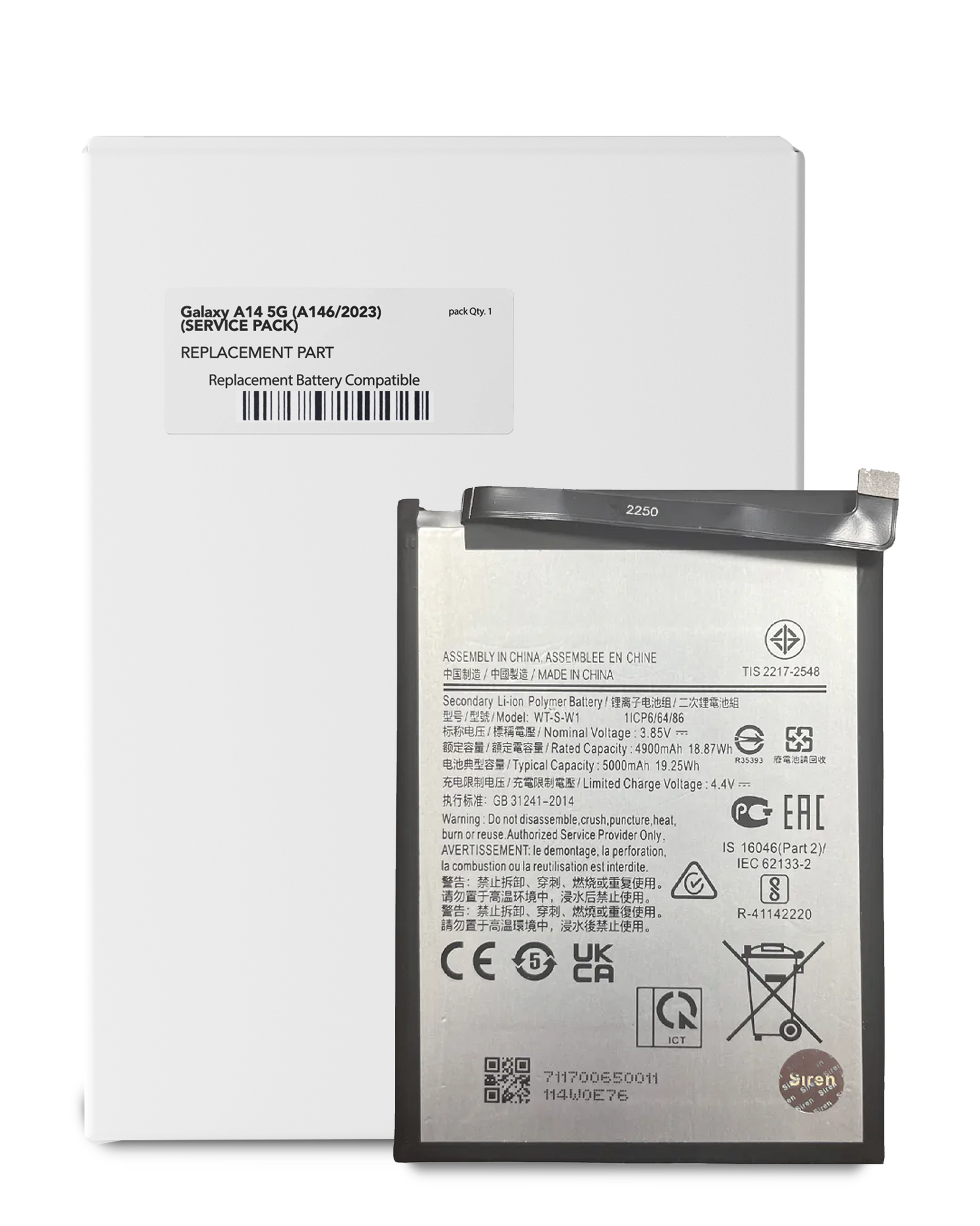 Replacement Battery For Samsung Galaxy A04 (A045 / 2022) / A04E (A042 / 2022) / A14 (A145 / 2023) / A14 5G (A146U / A146P / A146V / A146W / 2023) (WT- replacement part product image 1 - SKU 107082052232