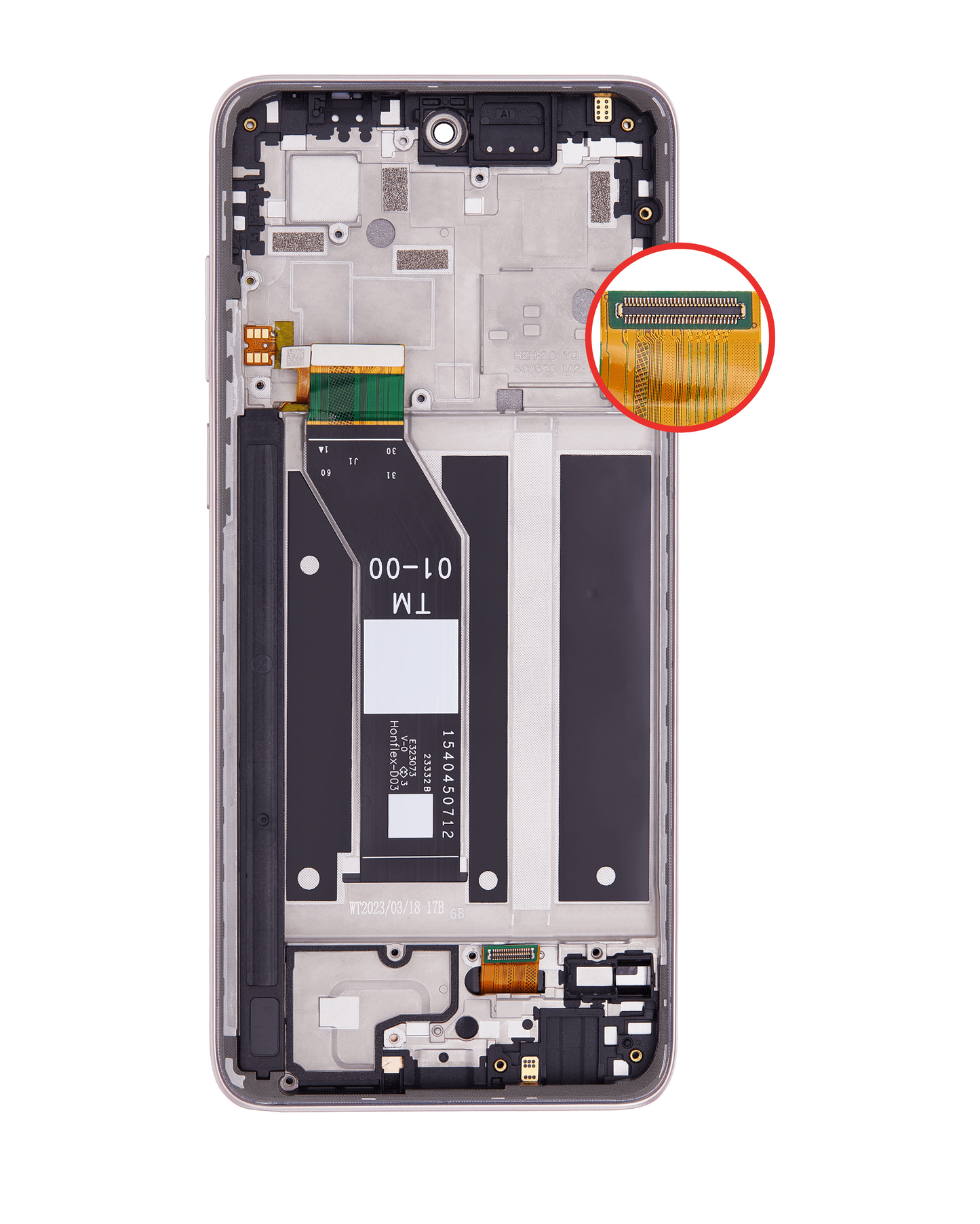 LCD Assembly With Frame For Motorola Moto G Stylus 4G (XT2317 / 2023) (Genuine OEM) (Pink) replacement part SKU 107082092102 image 10