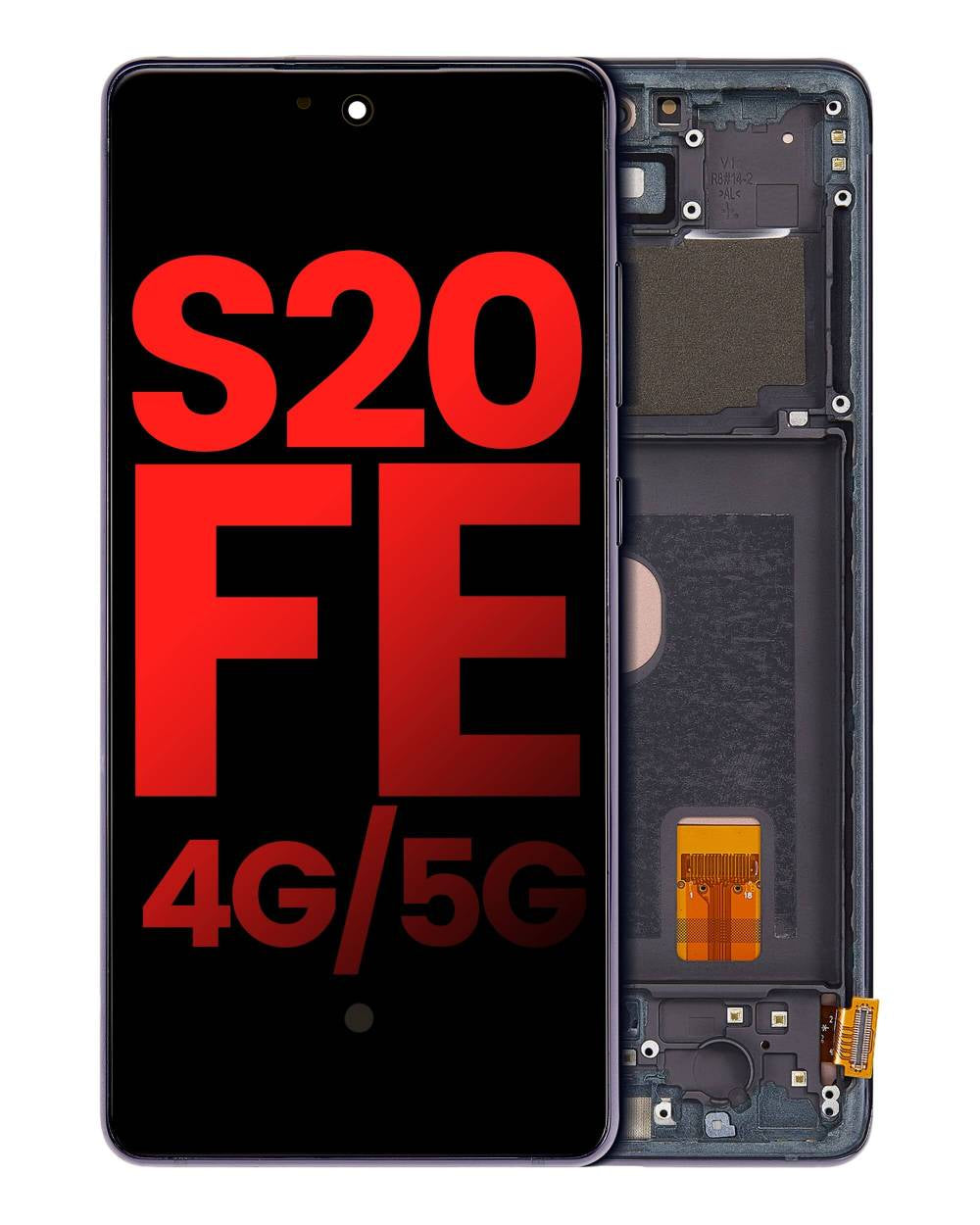 OLED Assembly With Frame For Samsung Galaxy S20 FE 4G / 5G (Aftermarket Plus) (Cloud Navy)